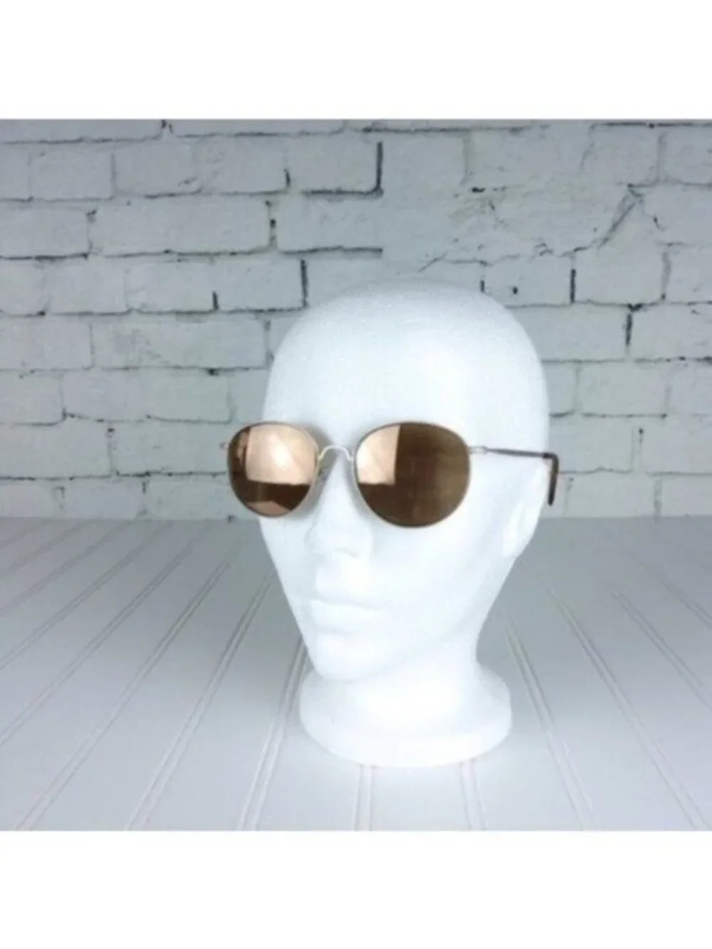 Joe's Jeans Round Wire Frame Sunglasses Pearl